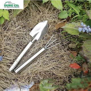 Bộ 2 dụng cụ làm vườn mini inox