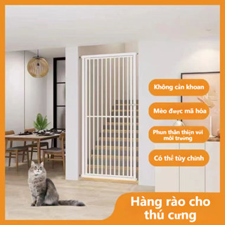  Hàng rào thú cưng không cần khoan rào chắn cửa chống mèo cách ly lan can cho mèo chuồng mèo hàng rào cho chó mèo 