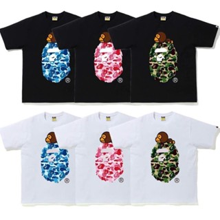 Áo Thun A BATHING APE BABY MILO Nằm Trên Logo Camo – Áo Phông Unisex Form Rộng Nam Nữ Hot Trend Streetwear