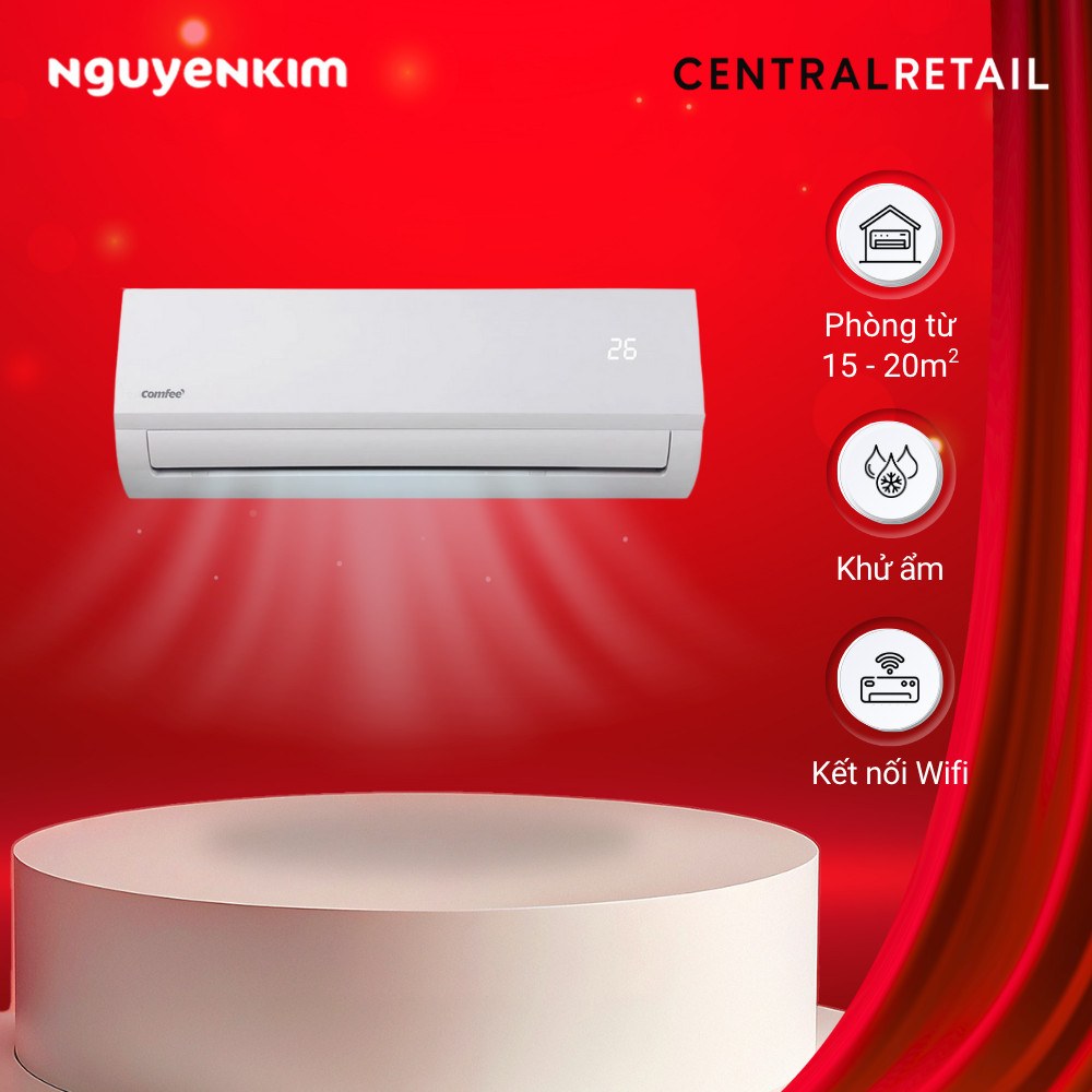 [Lắp đặt 0đ] Máy lạnh Comfee 1.5 HP CFS-13FWFF-V