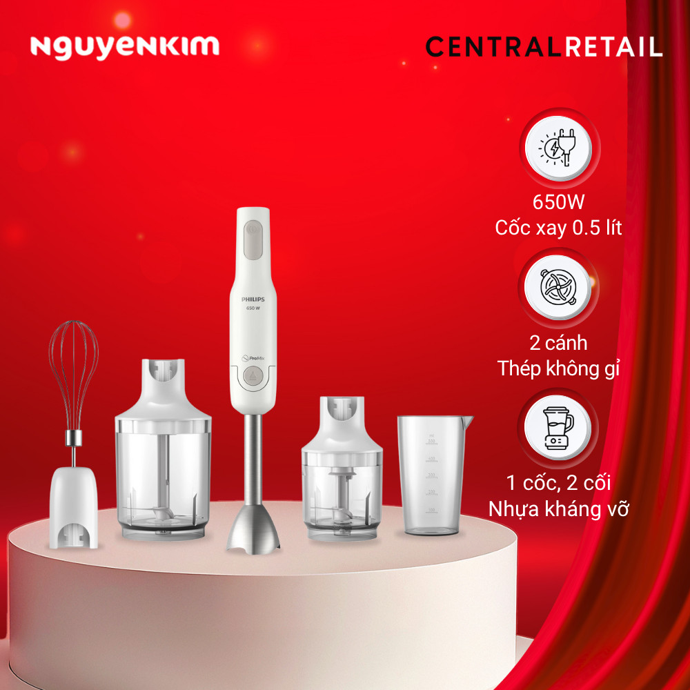 Máy xay sinh tố cầm tay Philips HR2537/00