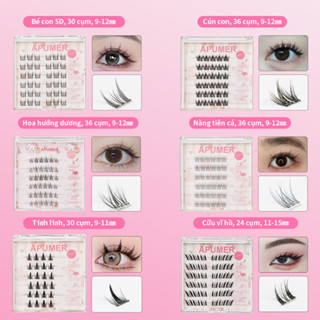 [99k/6pcs] Combo Mi Giả Cụm Apumer 6 Hàng Có Keo Sẵn – Đuôi Cá Loại A – Tái Sử Dụng Nhiều Lần