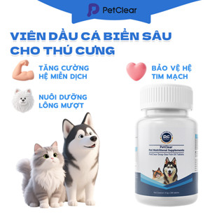 Viên nang dầu cá Petclear – Dầu cá biển sâu dành cho chó mèo, bổ sung dinh dưỡng,giúp lông da khỏe đẹp và bóng mượt