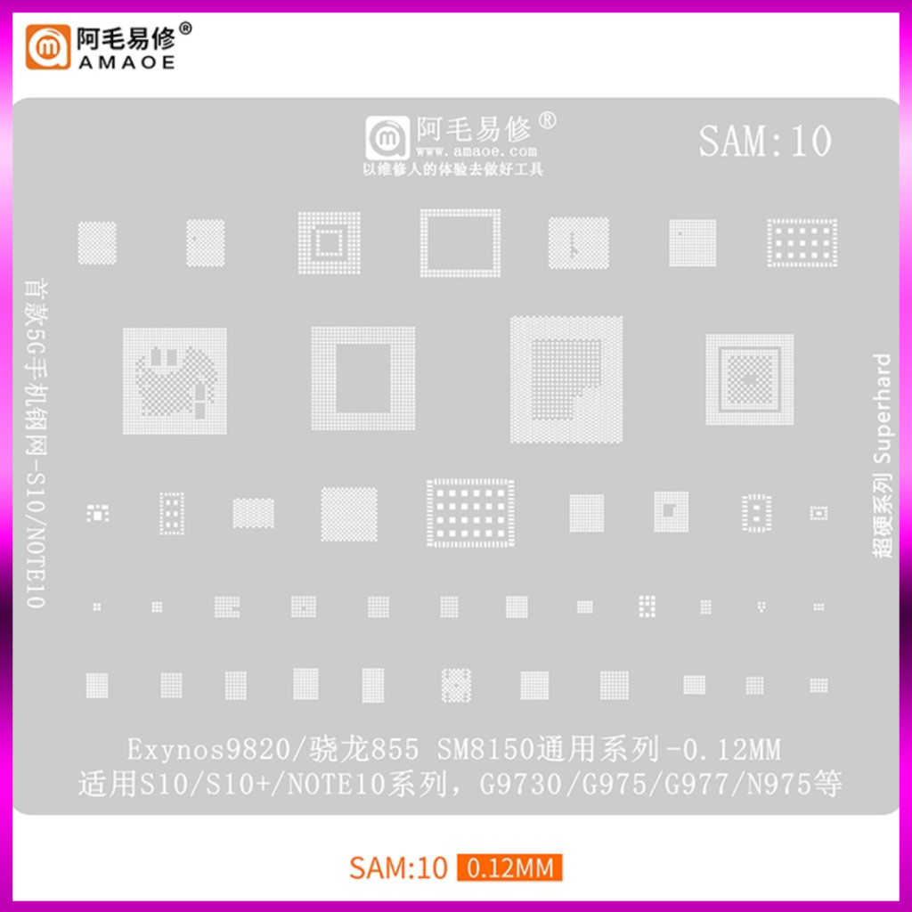 Vỉ làm chân Samsung Note10/ S10/ S10+ Snapdragon 855/ SM8150 | SAM:10 | Giá rẻ
