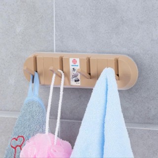 Thanh dán tường 4 móc gập gọn nhựa VIỆT NHẬT - Treo đồ, quần áo, chịu lực, siêu dính - 2811 tiện ích