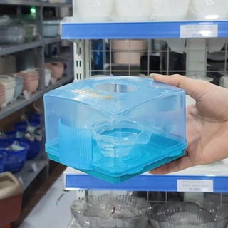  Hộp giấy vuông trong lò xo nhựa VIỆT NHẬT - Ngăn đựng tăm đựng giấy ăn vệ sinh - 2703 