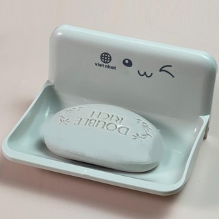 Khay đựng xà bông cục nhựa VIỆT NHẬT - Kèm miếng dán tường, lỗ thoát nước - Chính hãng 5609