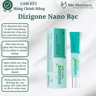 [CHÍNH HÃNG] Kem DIZIGONE Nano Bạc kháng khuẩn, lành thương, tái tạo da, ngăn ngừa sẹo 25g
