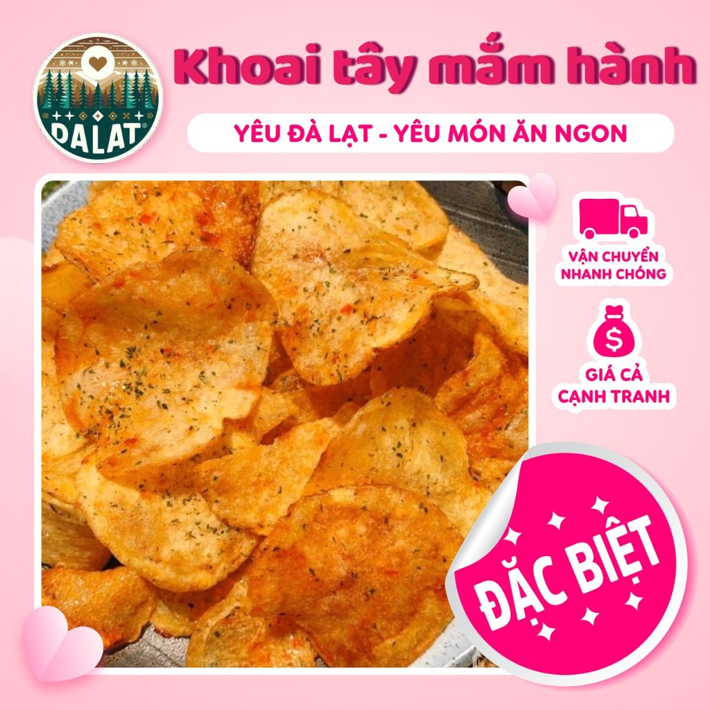 (ĂN CHAY ĐƯỢC) KHOAI TÂY SẤY MẮM TỎI TREND 2024, VỊ NGON LẠ, GIÒN, XỐP, CAY NHẸ - YÊU ĐÀ LẠT