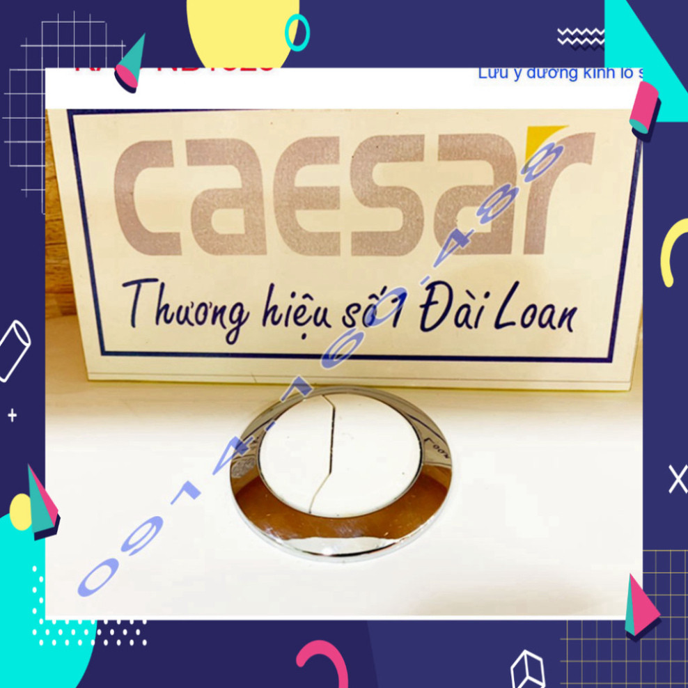 Nút nhấn bồn cầu Caesar KAG-NB1325 hình tròn lỗ sứ 57mm (5.7cm), Ấn xả 2 nhấn xí bệt CD1325 nhấn mạ 