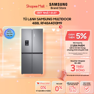 [MIỄN PHÍ VẬN CHUYỂN] Tủ Lạnh Samsung 4 Cửa với Twin Cooling Plus 488L màu Bạc RF48A4010M9/SV - Độc quyền Online