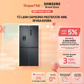 [MIỄN PHÍ VẬN CHUYỂN] Tủ Lạnh Samsung 4 Cửa với Twin Cooling Plus 488L màu Đen RF48A4010B4/SV