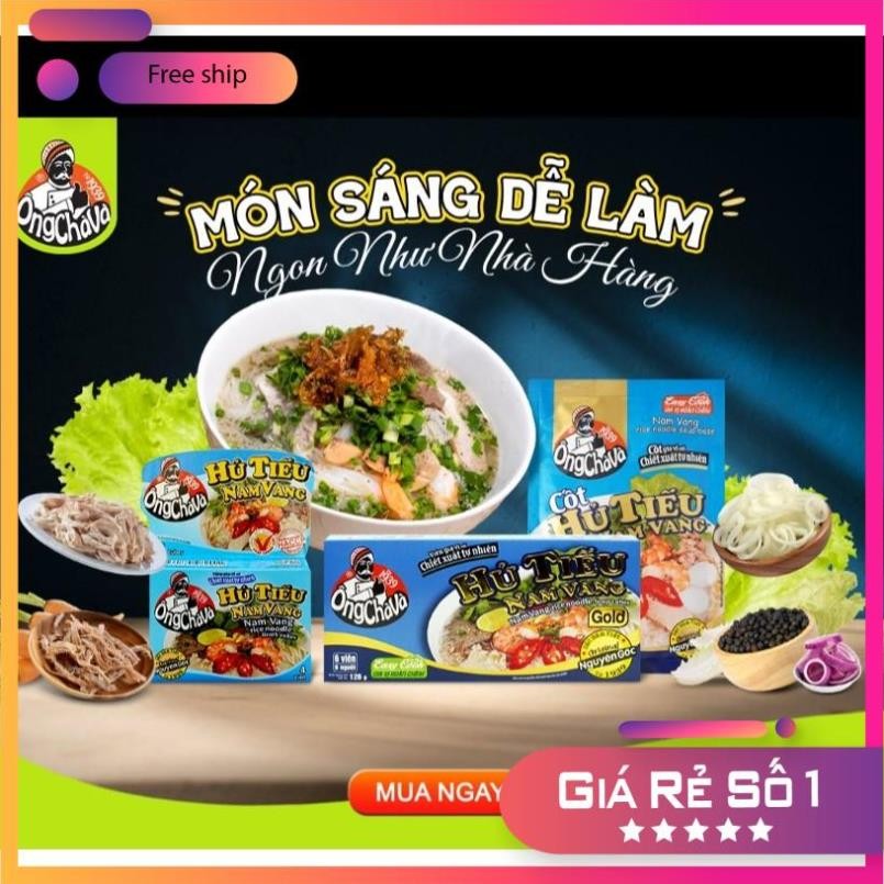 Viên Gia Vị ÔNG CHÀ VÀ Bò Kho/ Vịt Tiềm/ Bún Bò/ Rêu Cua/ Phở Gà/ Phở Bò/ Bánh Canh/ Gia Vị Chay