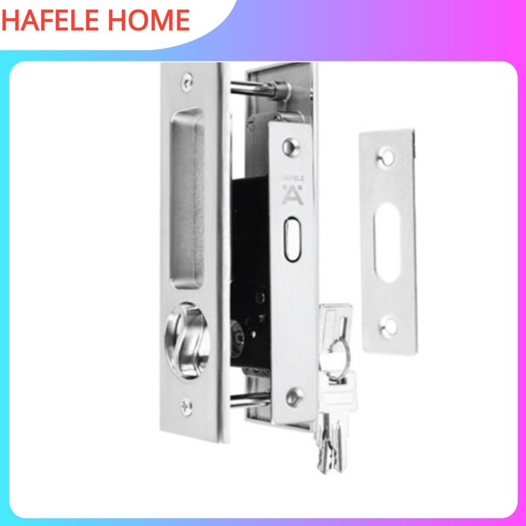 Bộ Khoá Cho Cửa Trượt Hafele 499.65.107 Vuông chính hãng - EEH
