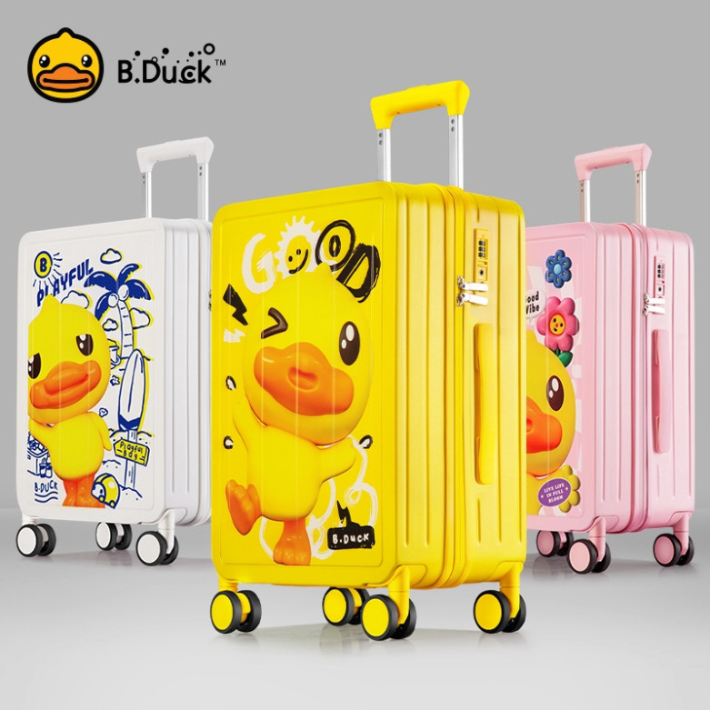 Vali B.DUCK nhập khẩu chính hãng size 20 ( phiên bản vali vuông 3 màu)