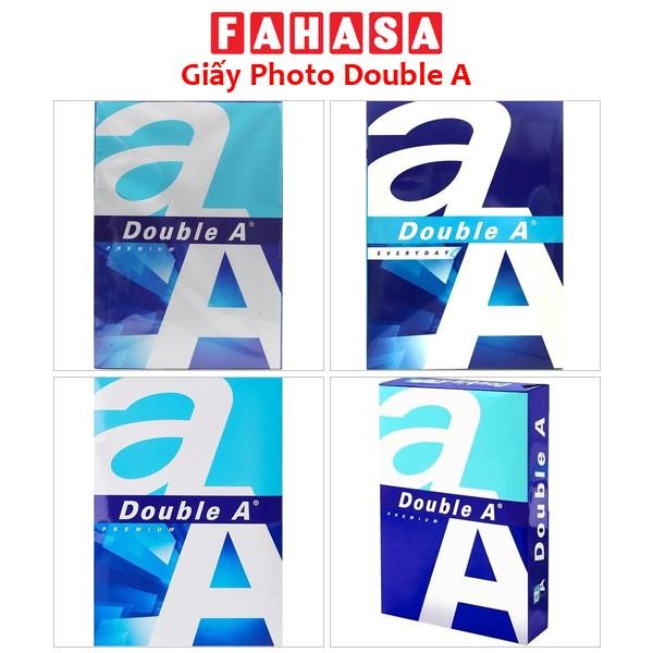 Giấy photo Double A - A5/70 gsm, A4/70 gsm, A4/80 gsm, A3/80 gsm - Giấy Photo Double A - Fahasa Tặng