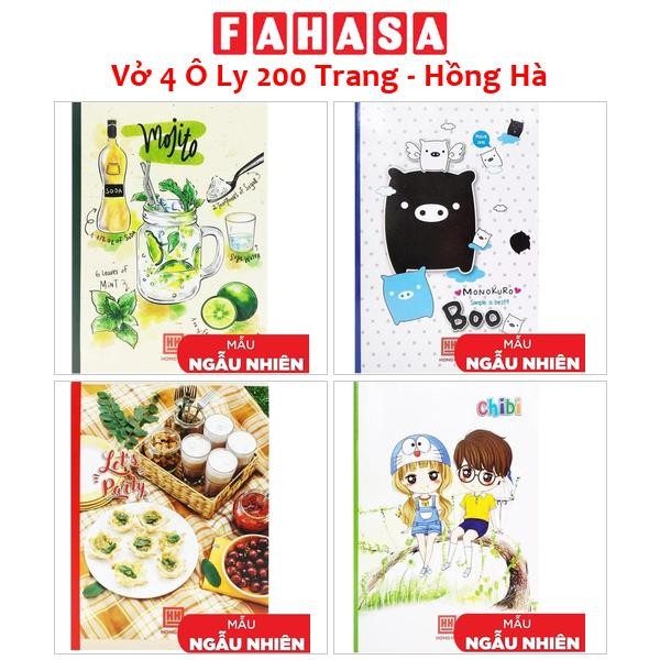 Vở 4 Ô Ly 200 Trang - Hồng Hà