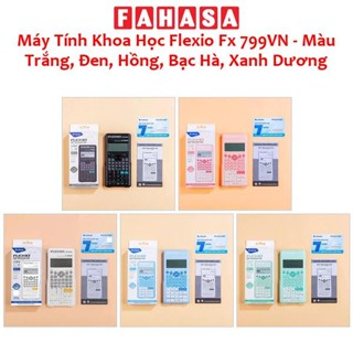  Máy Tính Khoa Học Flexio Fx 799VN - Màu Trắng Đen Hồng Bạc Hà Xanh Dương 