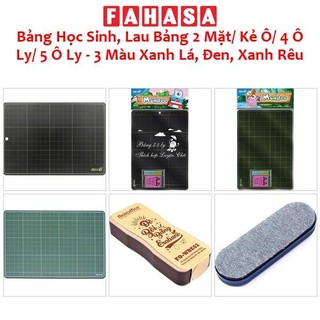 Bảng Học Sinh, Lau Bảng 2 Mặt/ Kẻ Ô/ 4 Ô Ly/ 5 Ô Ly - 3 Màu Xanh Lá, Đen, Xanh Rêu