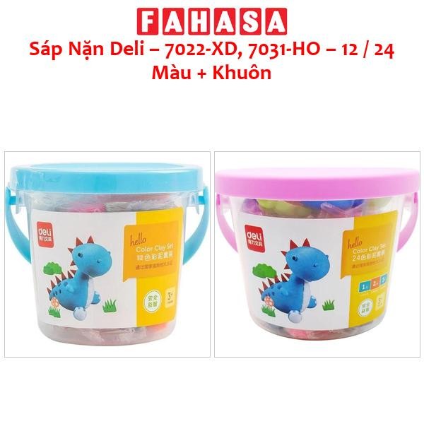 Sáp Nặn Deli – 7022-XD, 7031-HO – 12 / 24 Màu + Khuôn