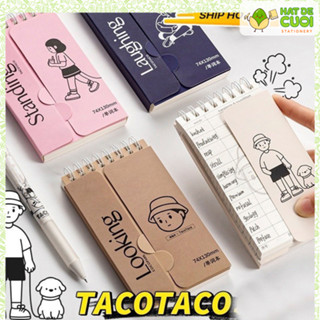 Vở ghi chú ôn tập từ vựng vocabulary bìa đẹp mắt TacoTaco chính hãng S26, sổ học từ mới ngoại ngữ