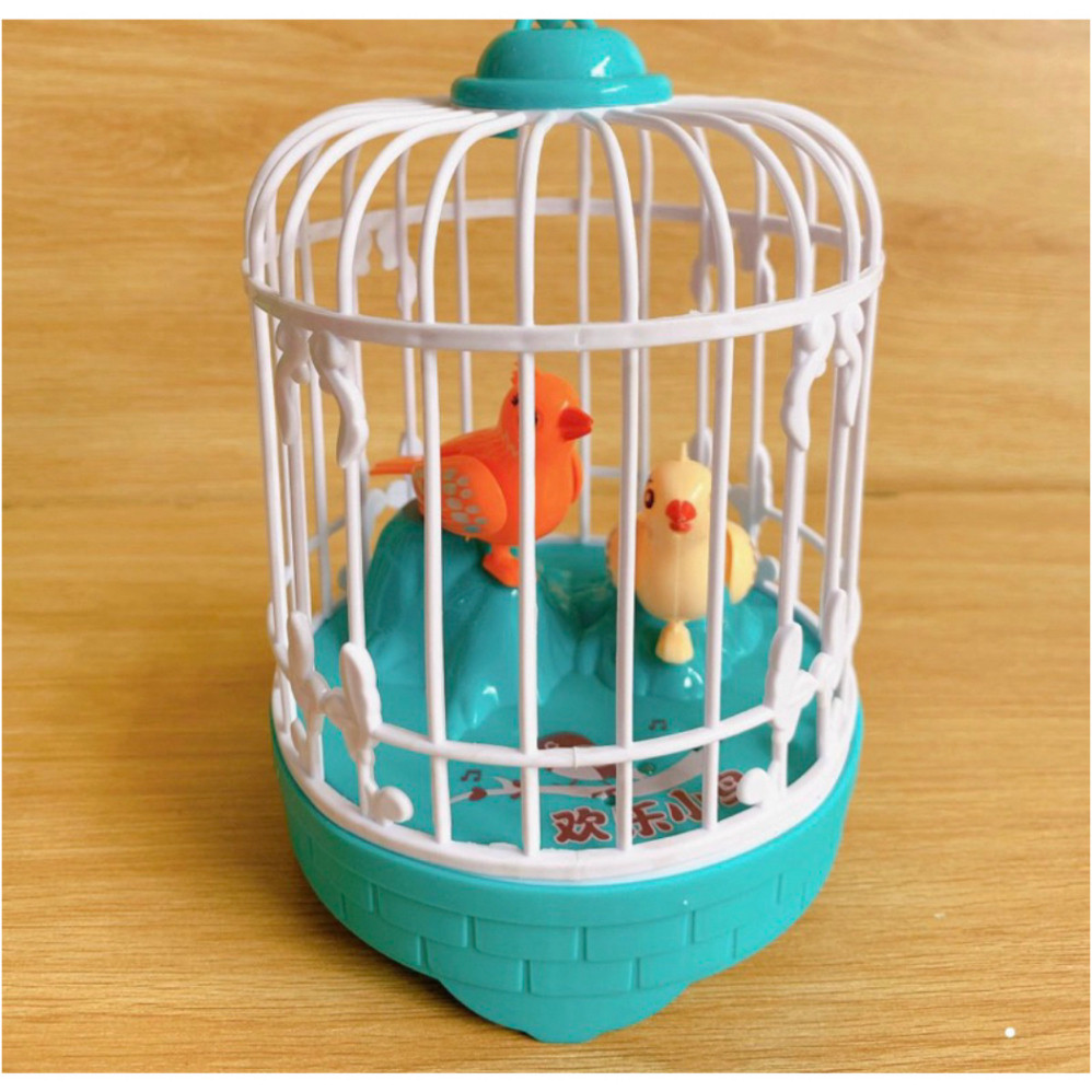 Lồng chim hót dùng pin (đồ chơi 39k) - Loại 1