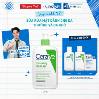 Sữa rửa mặt giúp làm sạch sâu dành cho da thường và da khô Cerave Hydrating Cleanser 473ML
