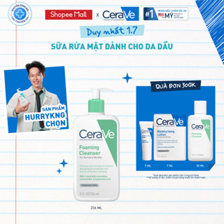 Sữa rửa mặt giúp làm sạch sâu dành cho da dầu Cerave Foaming Facial Cleans  236ML