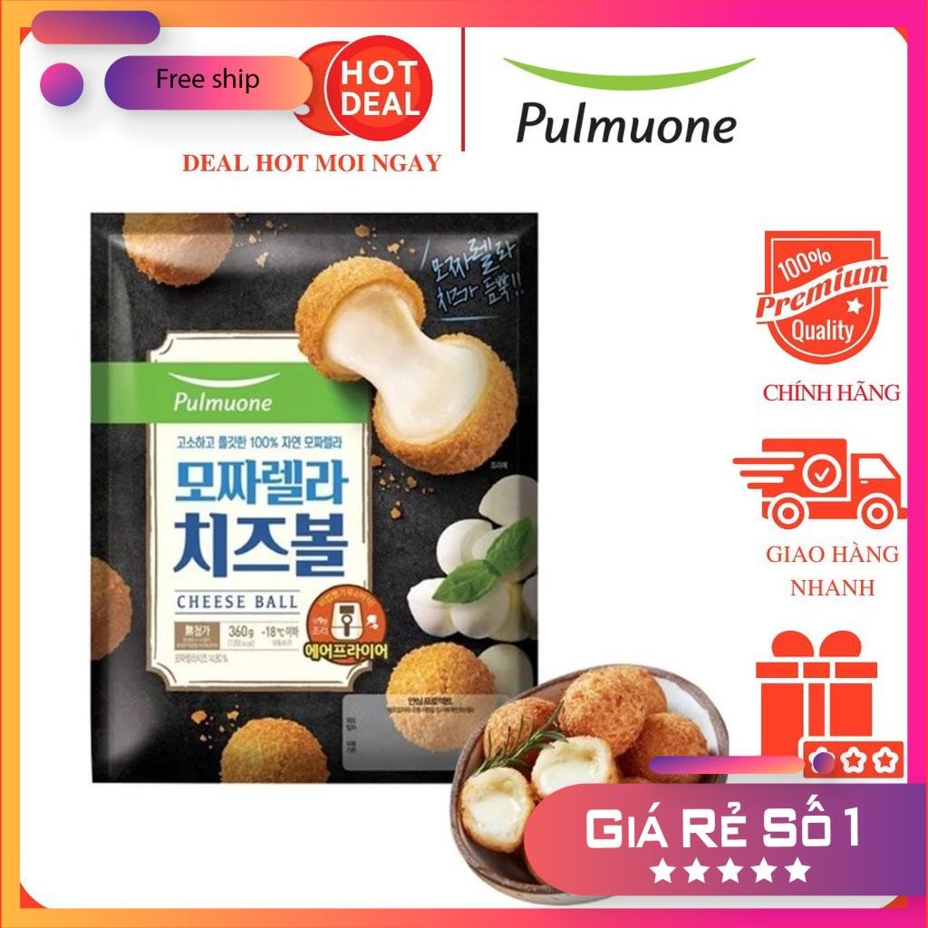 Phô Mai Viên Mozzarella Pulmuone Hàn Quốc Gói 360G Chính Hãng