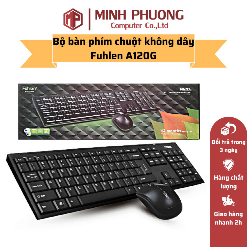 Bộ phím chuột không dây Fuhlen A120G