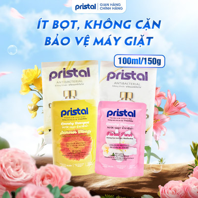 [Size Du Lịch] Nước giặt sinh học Pristal - nước giặt quần áo không phải màu an toàn da em bé