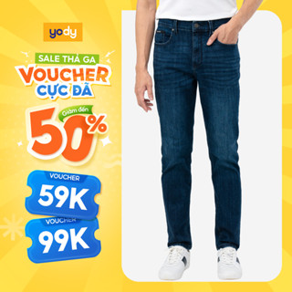 Quần jeans nam YODY quần bò nam ống đứng siêu co dãn thoải mái năng động QJM6035