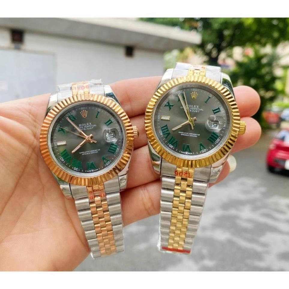 fullbox hãng - đồng hồ nam Rolex Datejust 41mm máy cơ nhật bản, viền khía - dây thép không gỉ