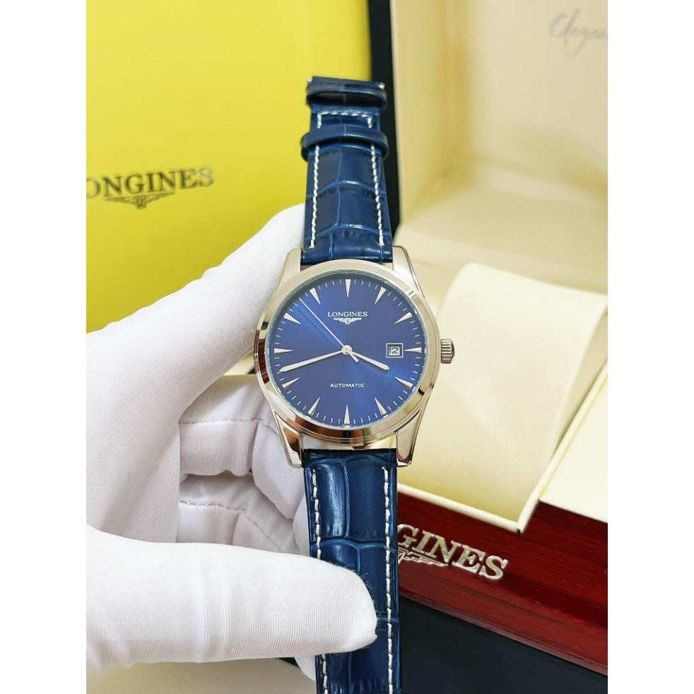 fullbox hãng - đồng hồ nam Longines 39mm máy cơ nhật, dây thép không gỉ