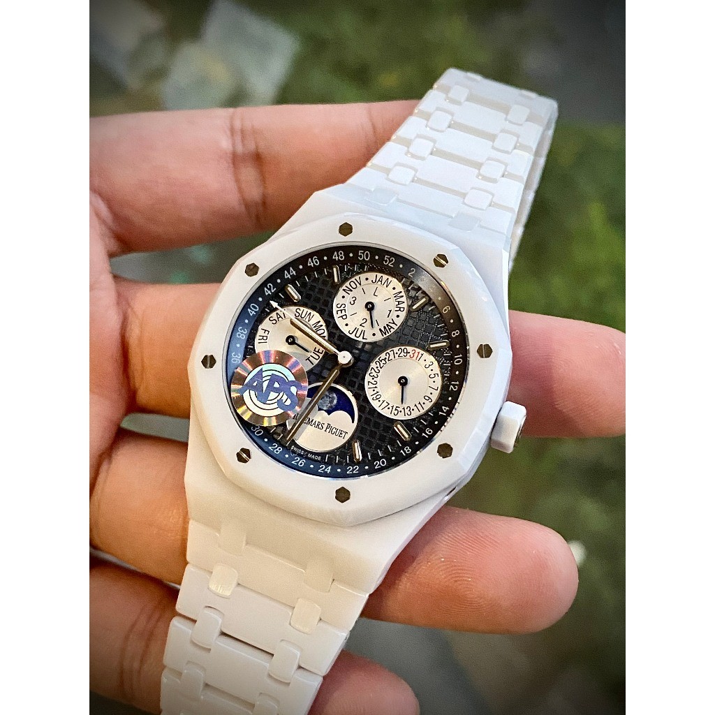 Đồng Hồ Nam Audemars Piguet Royal Oak Perpetual Calendar 26574 41mm máy Cal 5134 - khung ceramic
