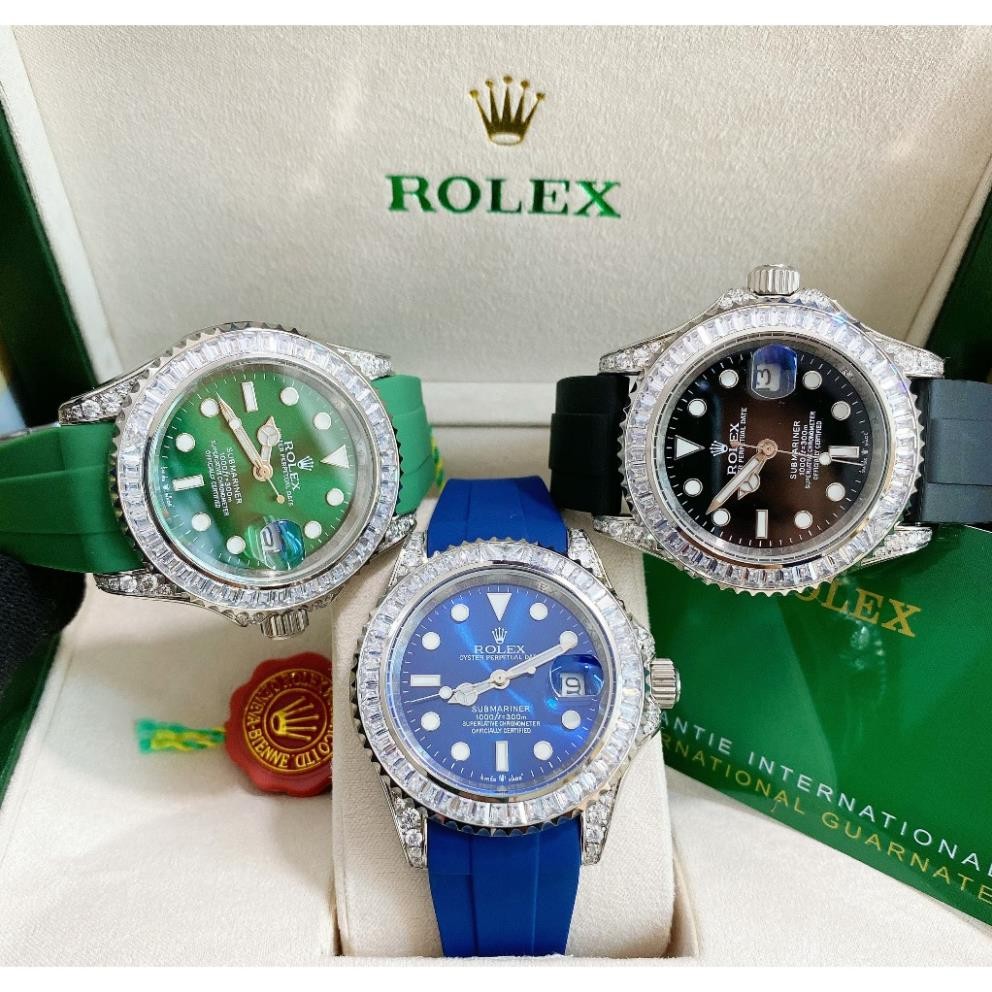fullbox hãng - đồng hồ nam Rolex Submariner 41mm máy cơ nhật bản - dây silicone