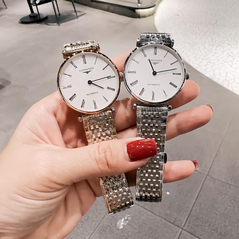 fullbox hãng - đồng hồ nam Longines 40mm máy cơ nhật, dây thép không gỉ