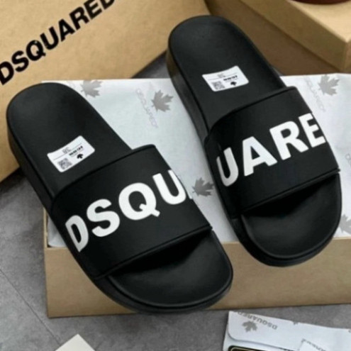 Dép quai ngang DSQUARED2, dép nam, dép nữ, dép DSQ chữ nổii,sezi 36-43