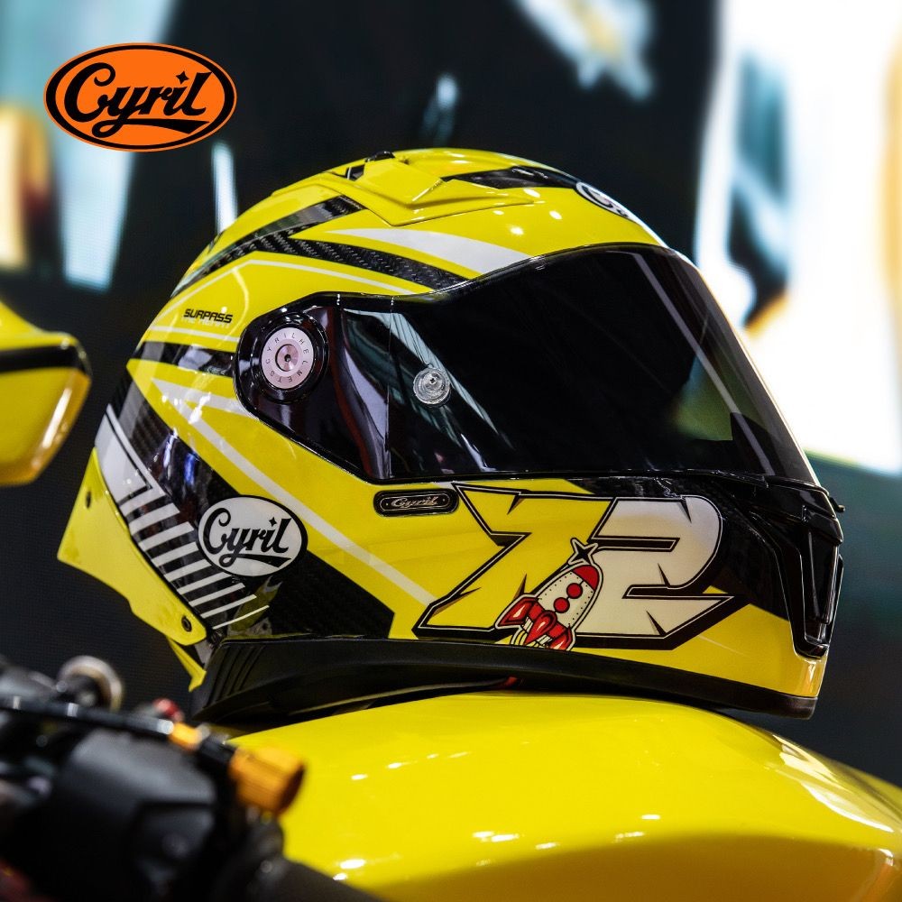 CYRIL Mũ bảo hiểm xe máy bằng sợi carbon Sailuo cho nam và nữ, mũ bảo hiểm đua siêu nhẹ, kích thước 