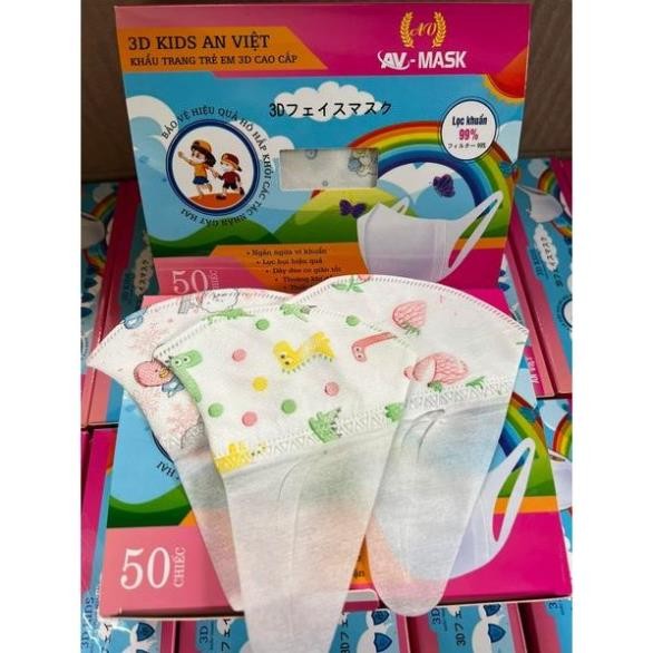 khẩu trang 3D mask trẻ em (3D mask cho bé)Hộp 50 chiếc