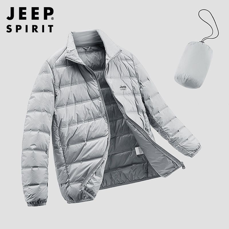 JEEP Áo khoác nhẹ Jeep cho nam, mùa thu và mùa đông, lông vịt trắng graphene, áo khoác ấm, phong các