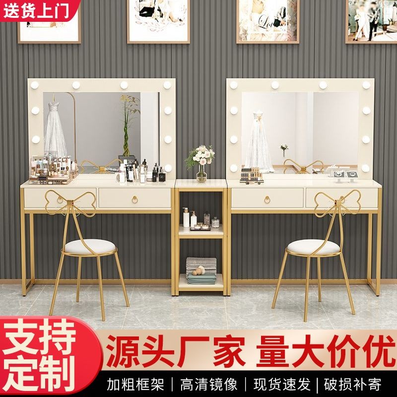 Bàn trang điểm studio ảnh thời thượng có đèn, bàn trang điểm chuyên nghiệp cho nghệ sĩ trang điểm, b