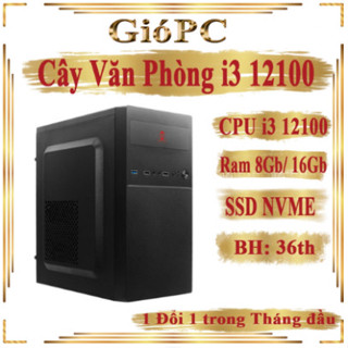  Bộ máy tính văn phòng Case máy tính CPU i3 12100 văn phòng đời cao 