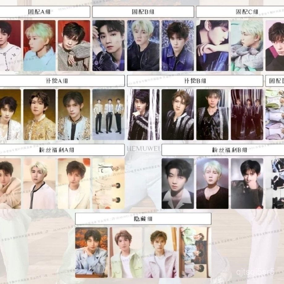 TFBOYS Album kỷ niệm 10 năm Photocard,Chính hãng, không bị ràng buộc,Jackson Wang.,Vương Nguyên,Thẻ 