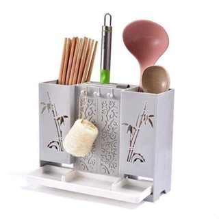 GIỎ ĐỰNG ĐŨA THÌA DAO KÉO HÌNH TRE CAO CẤP giadungtienich5k