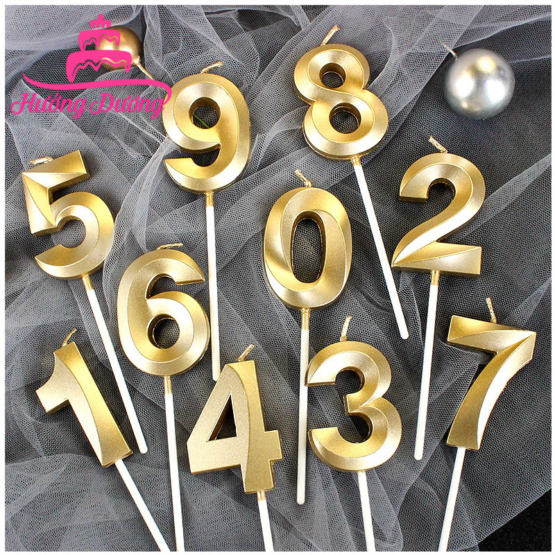 nến số sinh nhật [FREESHIP❤️] nến số nhũ 3D siêu đẹp