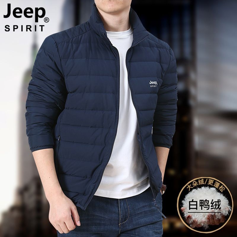 JEEP Áo khoác nhẹ Jeep cho nam2021Áo khoác cổ đứng ngắn nhẹ và ấm mới cho mùa thu và đông Thời Thượn