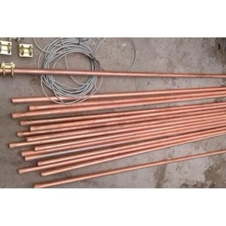 Cọc tiếp địa mạ đồng phi 14 dài 1m8