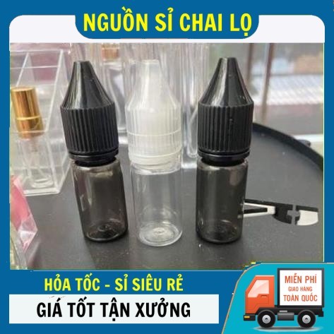 [COMBO 10 CÁI] Chai Lọ Nhựa ✵ Chai Lọ Mực Xăm 10ml, Chai Lọ Nhựa Chiết Mực Phun Xăm