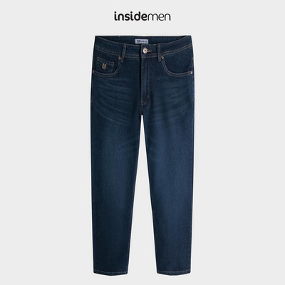 Quần Jeans Dài Nam Insidemen Dáng Suông Vừa Regular Fit Năng Động Thoải Mái IJN0500Z